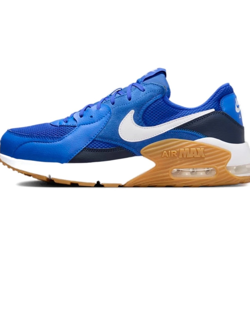 NWT Nike Men’s Racer Blue and White Air Max Excee, Size 10